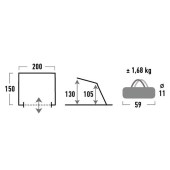 Голяма тента за плаж High Peak Cadiz със слънцезащитен фактор UV80