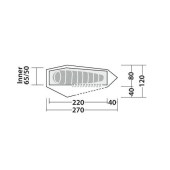 Лека едноместна туристическа палатка Robens Arrow Head 1 с алуминиеви рейки