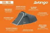 Едноместна туристическа палатка Vango Soul 100