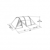 Туристическа палатка за трима души Easy Camp Galaxy 300