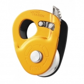 Лека и компактна блокираща макара Petzl Microtraxion за въжета с диаметър от 8 до 11 мм